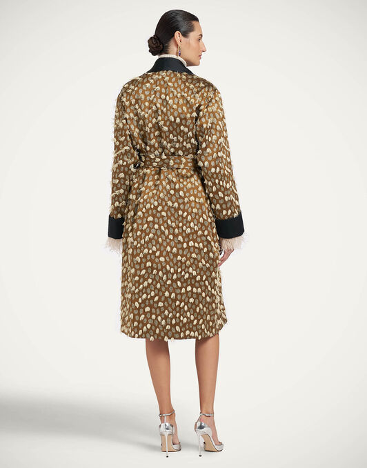Boudoir Coat La DoubleJ: Spots Caramel JAC0219JCQ155