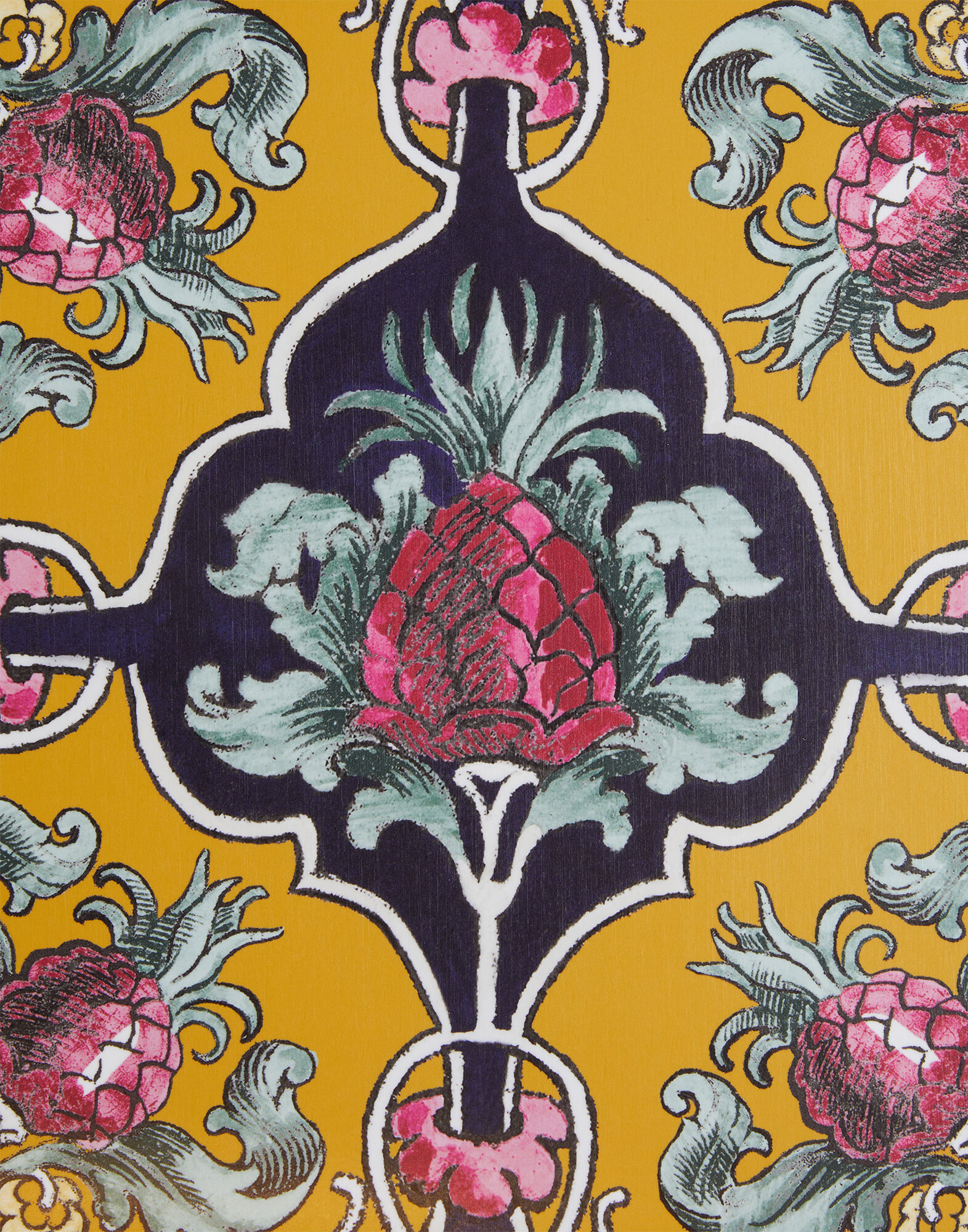 Large Round Printed Tray La DoubleJ: Ananas Yellow Large Round Printed Tray La DoubleJ: Ananas Yellow TRA0006WOD001
