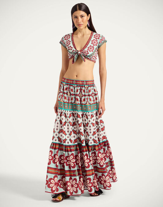 Bardot Top La DoubleJ: Pagoda Placée Rust SWI0094LYC006