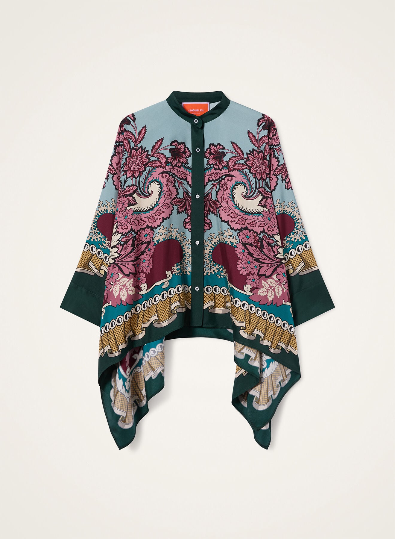 Foulard Shirt La DoubleJ: Symposium Placée Light Blue Foulard Shirt La DoubleJ: Symposium Placée Light Blue SHI0059SIL006