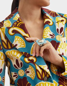 Hathor Square Ring La DoubleJ: Light Blue RIN0003POL005