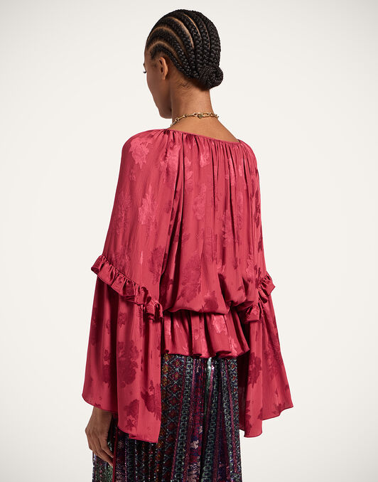 Boho Blouse La DoubleJ: Solid Brick Red Boho Blouse La DoubleJ: Solid Brick Red TOP0149JCQ133