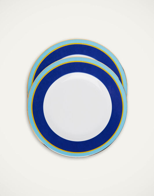 Dinner Plates Set Of 2 La DoubleJ: Rainbow Blue DIN0002CER001