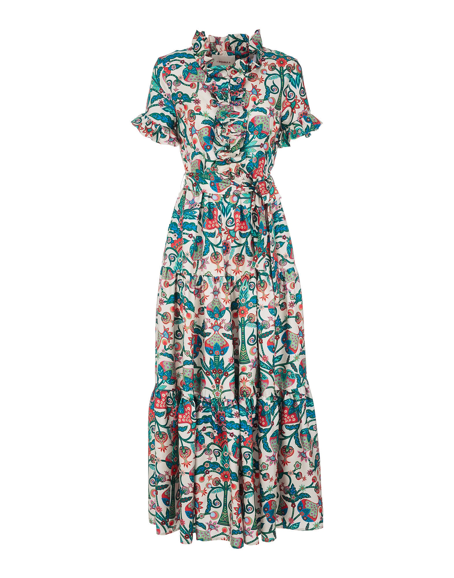 Long And Sassy Dress La DoubleJ: Tree Of Life Bianco DRE0017SIL001