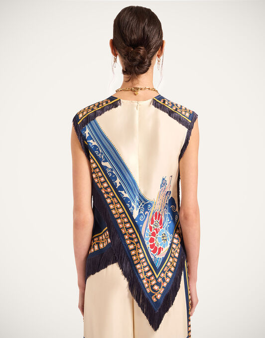 Scarf Top La DoubleJ: Lemuria Placée Blue Scarf Top La DoubleJ: Lemuria Placée Blue TOP0160SIL006