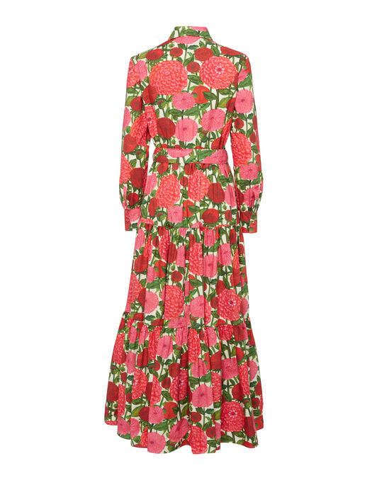 Bellini Dress La DoubleJ: Pink Dahlias DRE0016COT001