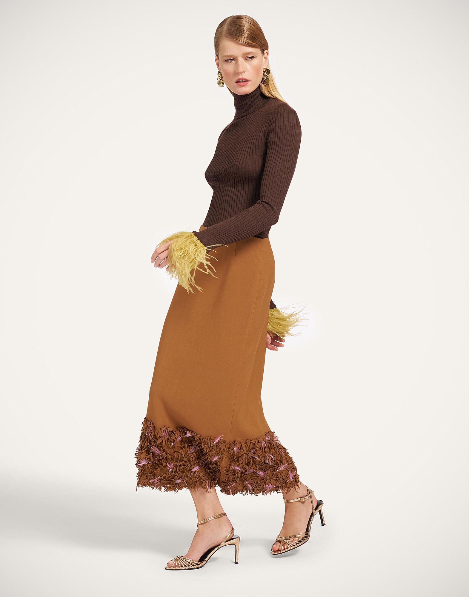 Pencil Skirt La DoubleJ: Solid Tobacco Pencil Skirt La DoubleJ: Solid Tobacco SKI0215VIS035