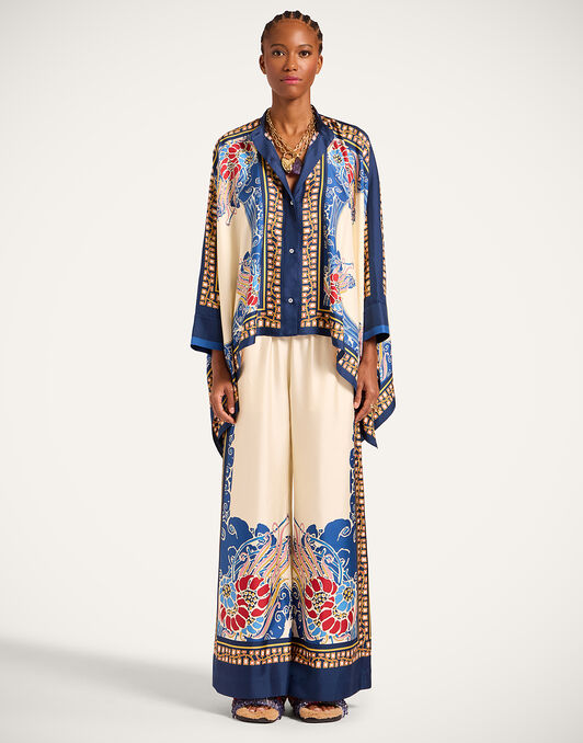 Foulard Shirt La DoubleJ: Lemuria Placée Blue Foulard Shirt La DoubleJ: Lemuria Placée Blue SHI0167LAC008