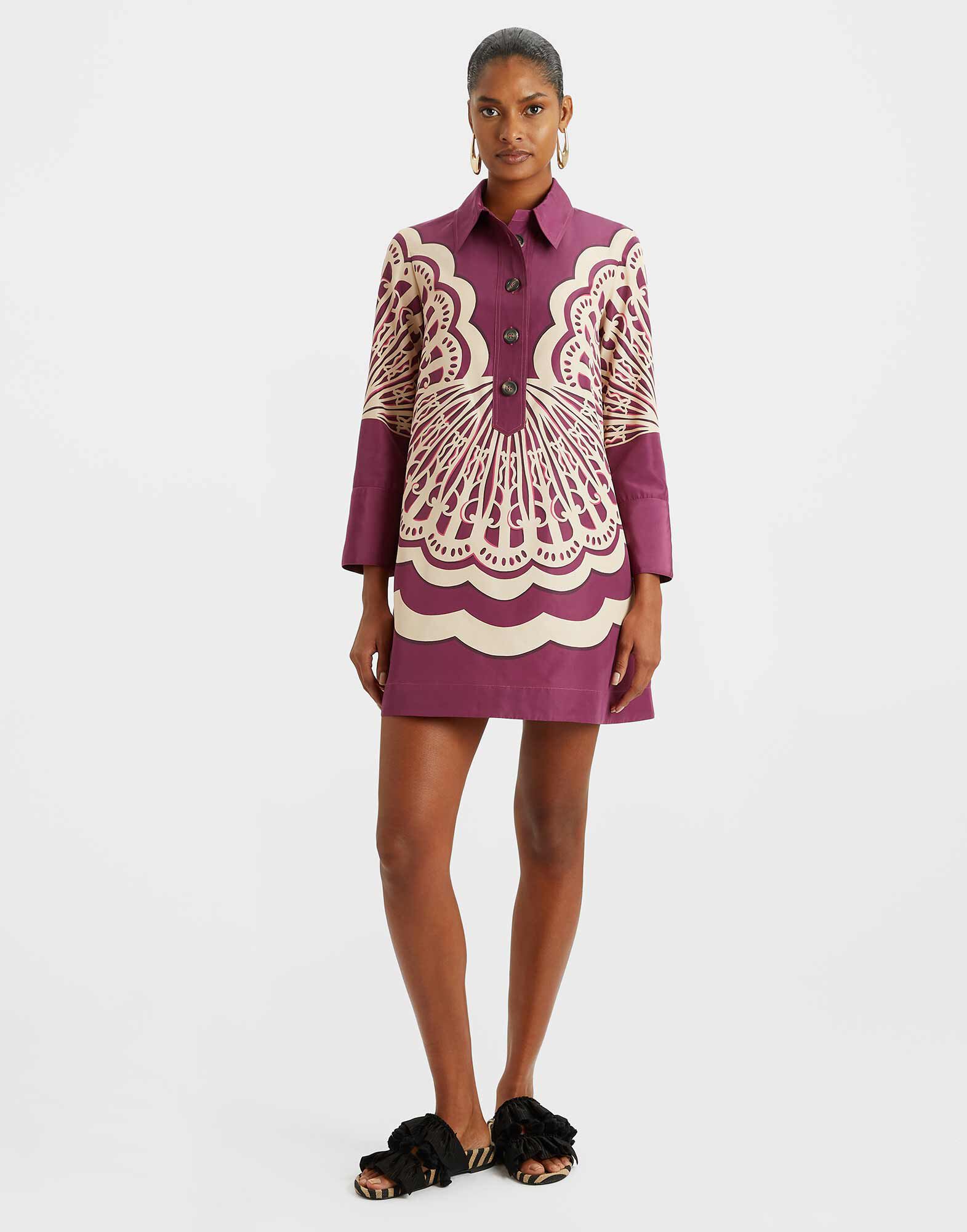 Short Artemis Dress La DoubleJ: Fans Placée Purple DRE0701FAI002