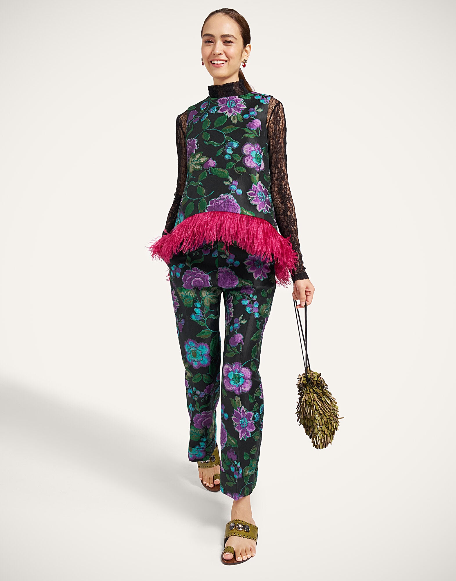 La Scala Top La DoubleJ: Botanical Black TOP0013JCQ144