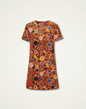 Mini Swing Dress La DoubleJ: Botticelli Rust DRE0658VEL001