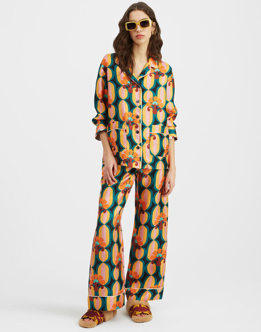 Pajama Shirt La DoubleJ: Arcturus Blue Petrol Pajama Shirt La DoubleJ: Arcturus Blue Petrol SHI0077SIL001