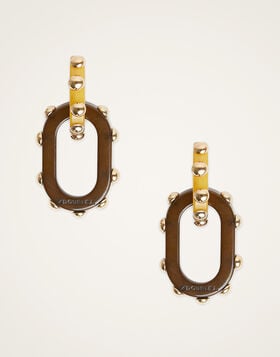 Nefertiti Double Earrings La DoubleJ: Solid Yellow EAR0041POL007