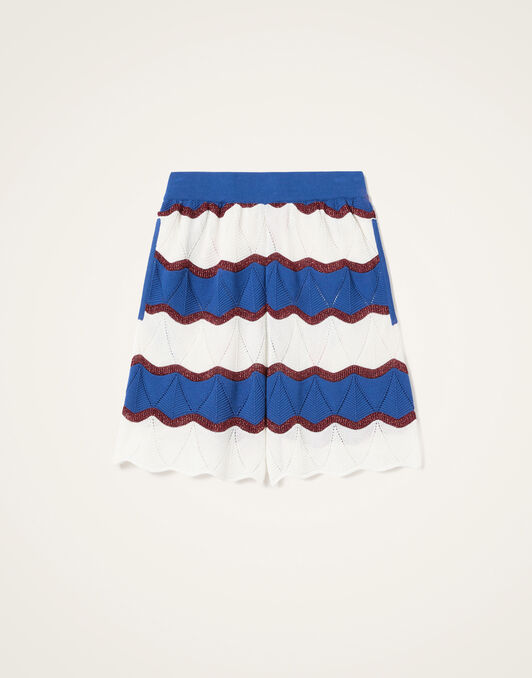 Hang Ten Shorts La DoubleJ: Color Block Ivory & Blue TRO0189KNI195