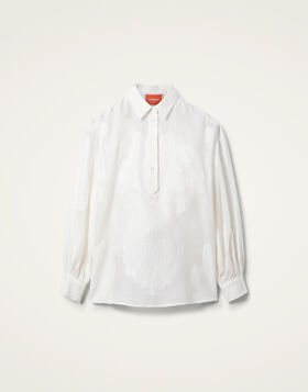 Poet Shirt La DoubleJ: Pineapple Lace White SHI0055JCQ046