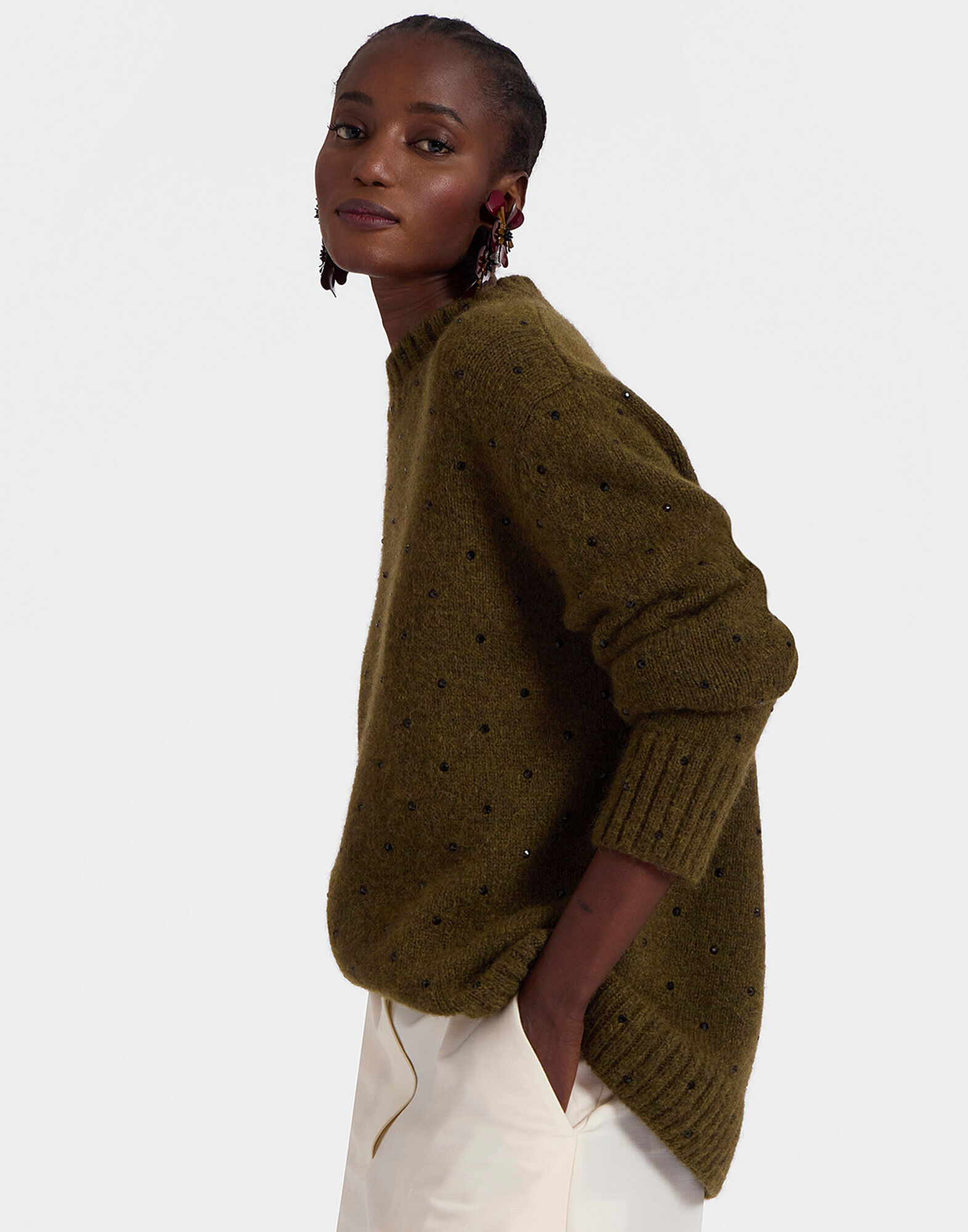 Starlet Sweater La DoubleJ: Military Green Starlet Sweater La DoubleJ: Military Green PUL0219KNI129