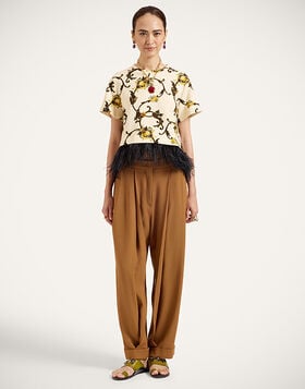 Pleated Pants La DoubleJ: Solid Tobacco TRO0214VIS035