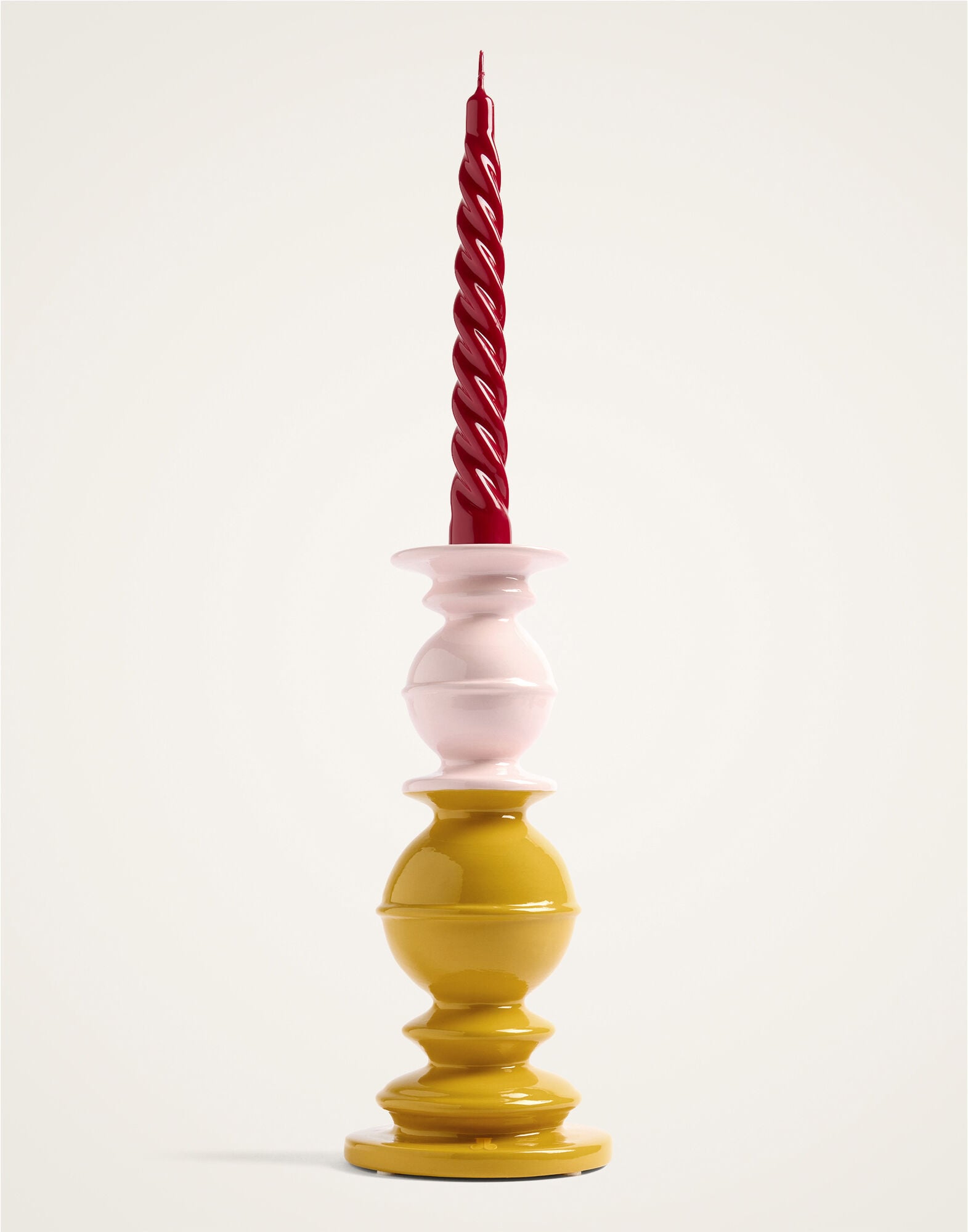 Space Pillar Candle La DoubleJ: Color Block Saffron, Light Pink, Bordeaux Space Pillar Candle La DoubleJ: Color Block Saffron, Light Pink, Bordeaux OTC0012CEW001