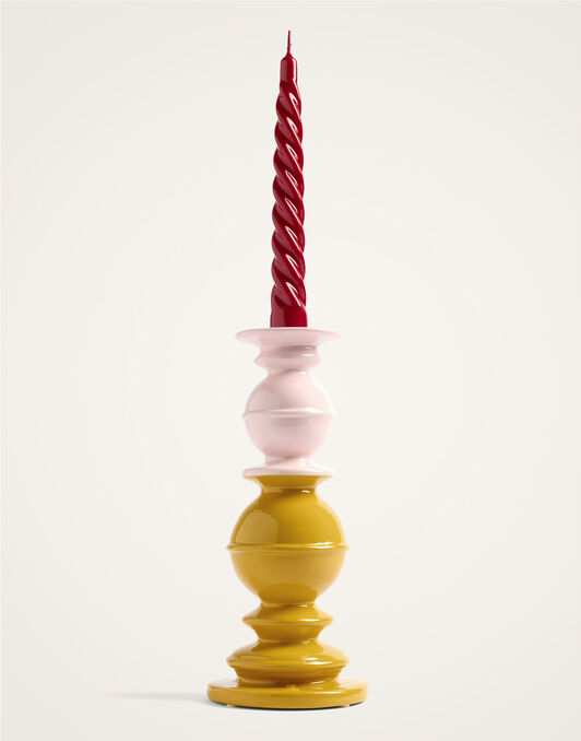 Space Pillar Candle La DoubleJ: Color Block Saffron, Light Pink, Bordeaux Space Pillar Candle La DoubleJ: Color Block Saffron, Light Pink, Bordeaux OTC0012CEW001