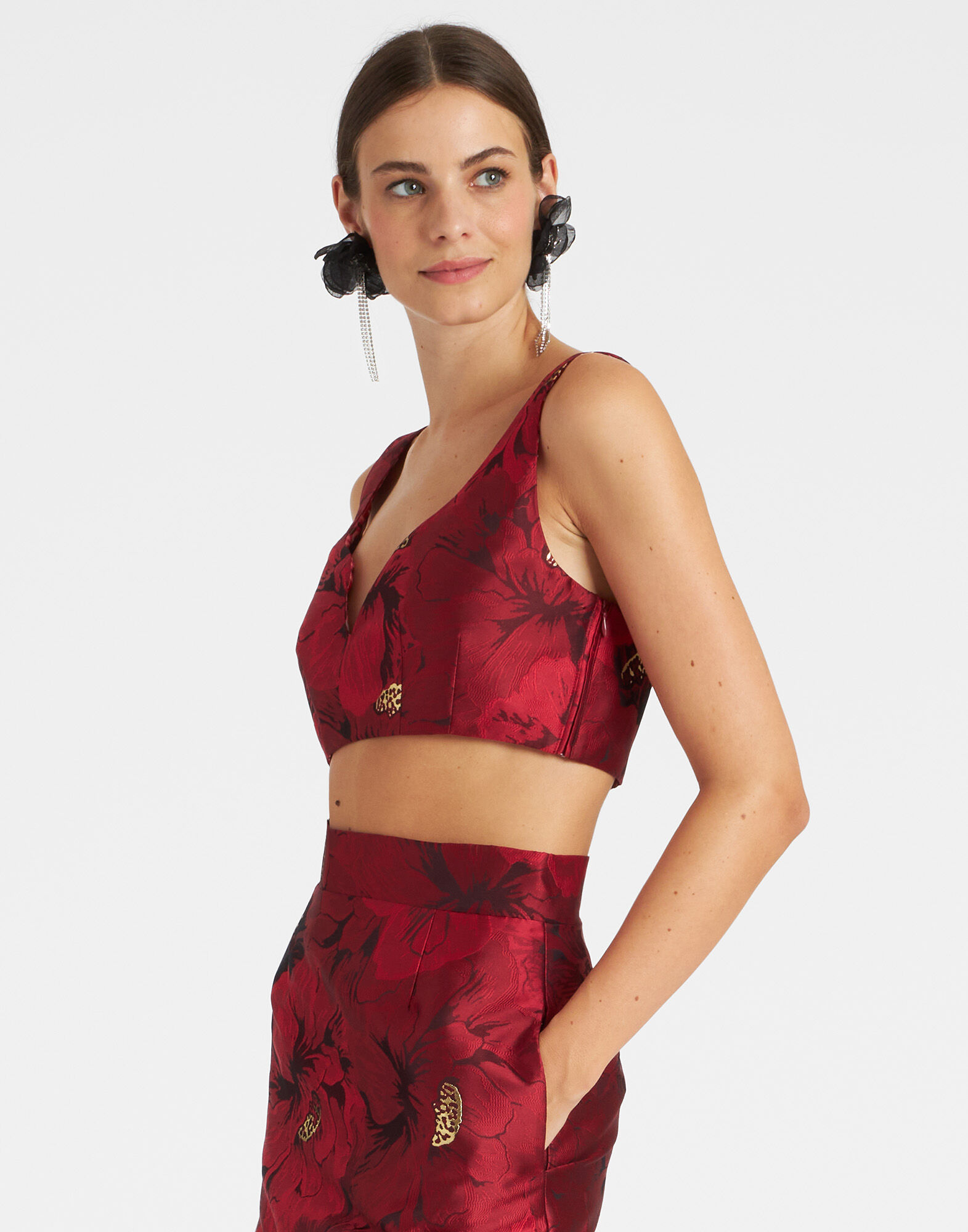 Baia Crop Top La DoubleJ: Ruby Red Baia Crop Top La DoubleJ: Ruby Red TOP0113JCQ062