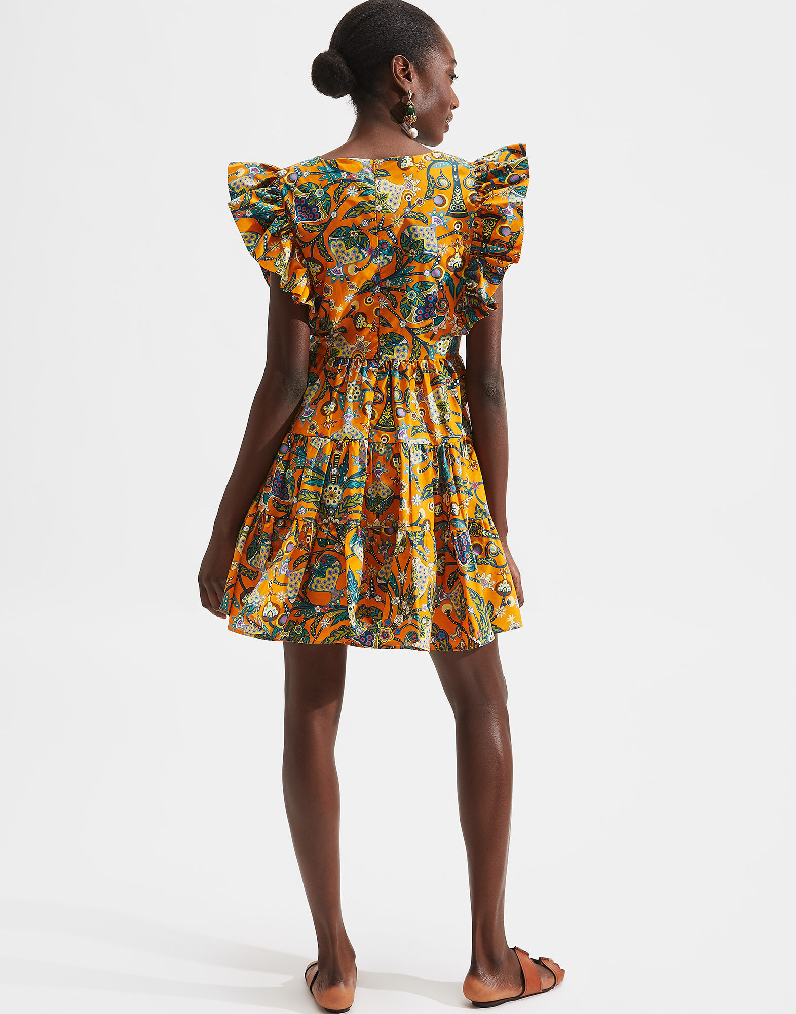 Honeybun Dress La DoubleJ: Tree Of Life Arancio Honeybun Dress LaDoubleJ: Tree Of Life Arancio DRE0240COT001