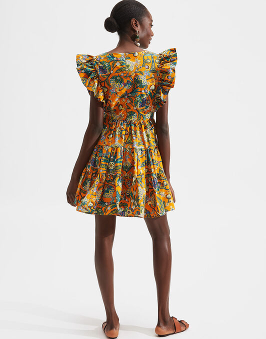 Honeybun Dress La DoubleJ: Tree Of Life Arancio Honeybun Dress LaDoubleJ: Tree Of Life Arancio DRE0240COT001