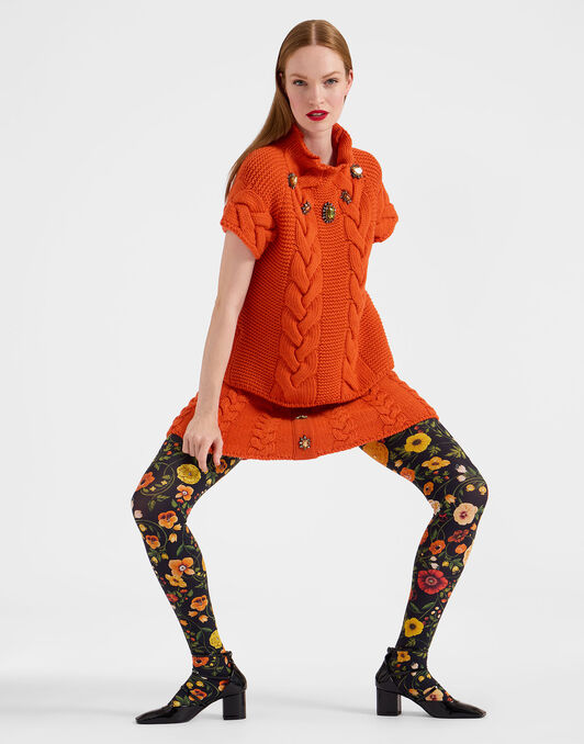 Printed Tights La DoubleJ: Botticelli Black Printed Tights La DoubleJ: Botticelli Black SOC0013NYL008