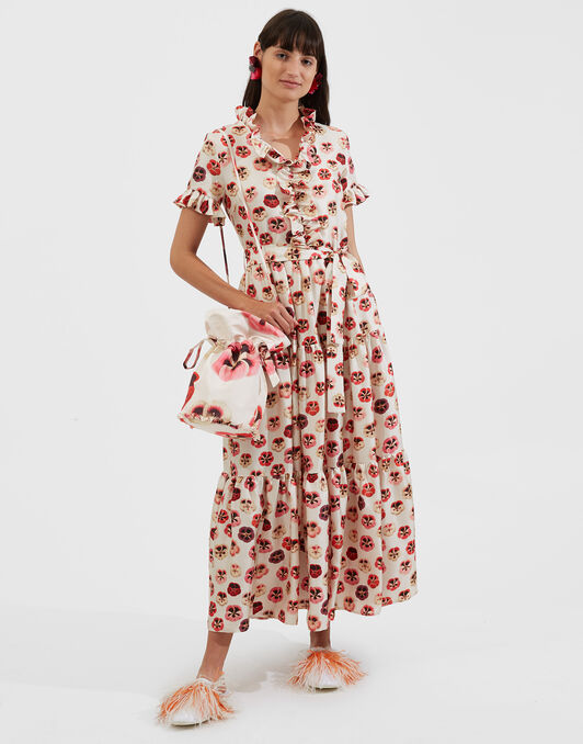 Long And Sassy Dress La DoubleJ: Micro Pansy Long And Sassy Dress La DoubleJ: Micro Pansy DRE0017SIL001