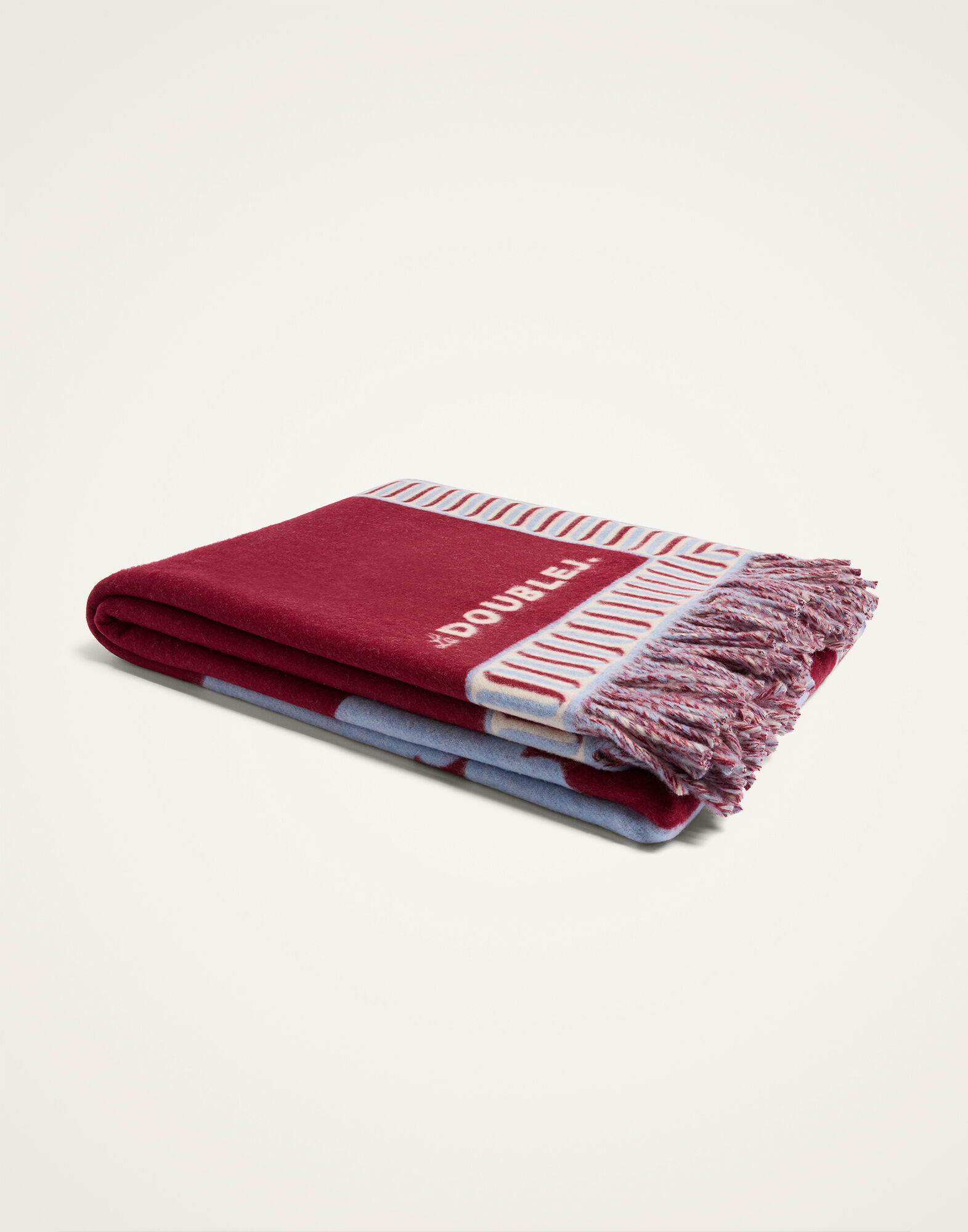 Blanket La DoubleJ: Dove Bordeaux BLA0008WOL044