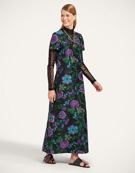 Swing Dress La DoubleJ: Botanical Black DRE0001JCQ144