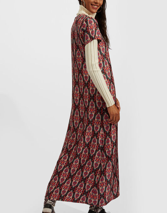 Swing Dress La DoubleJ: Pink Tapestry Swing Dress La DoubleJ: Pink Tapestry DRE0001SIL001
