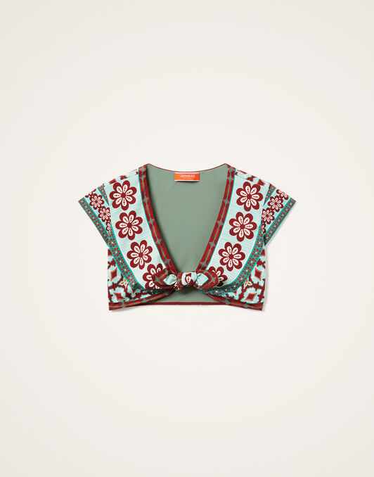 Bardot Top La DoubleJ: Pagoda Placée Rust SWI0094LYC006