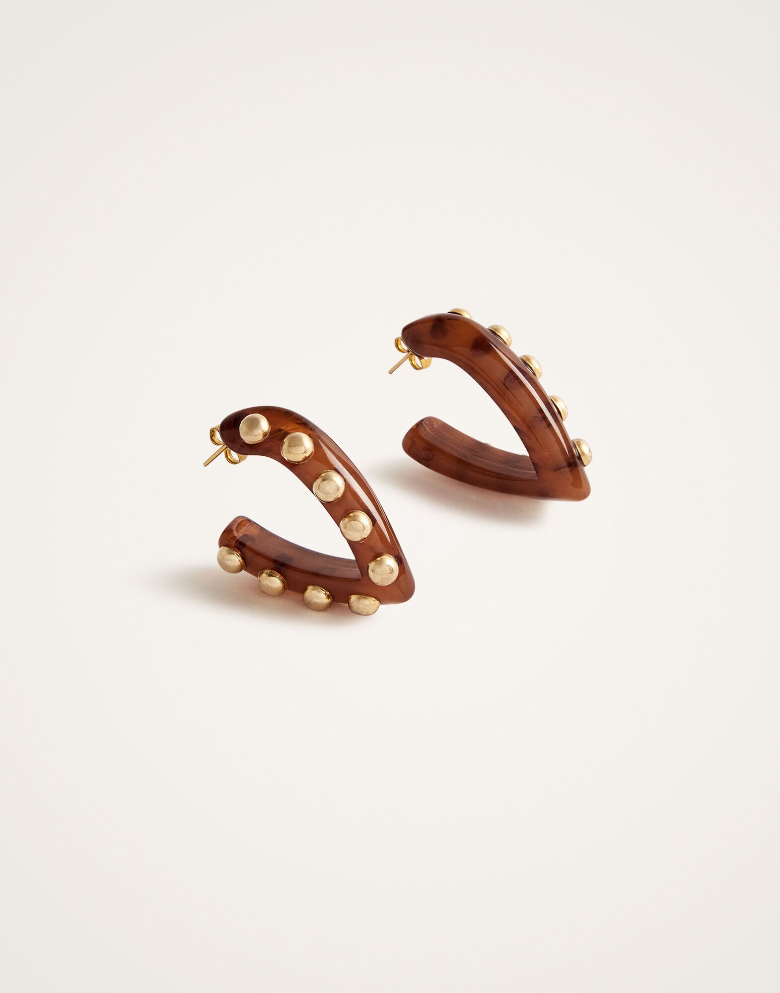 Dew Earrings Mini La DoubleJ: Solid Tobacco Dew Earrings Mini La DoubleJ: Solid Tobacco EAR0055POL004