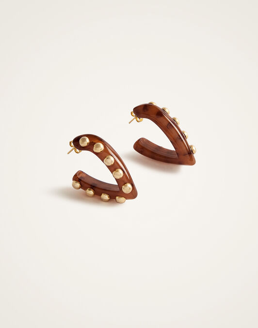 Dew Earrings Mini La DoubleJ: Solid Tobacco Dew Earrings Mini La DoubleJ: Solid Tobacco EAR0055POL004