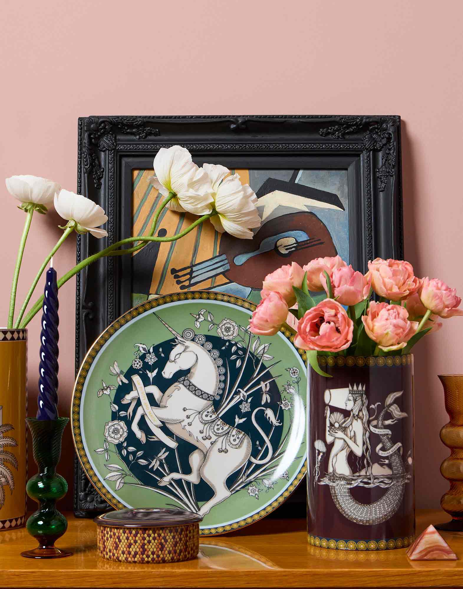 Small Pillar Vase La DoubleJ: The Mermaid Bordeaux Small Pillar Vase La DoubleJ: The Mermaid Bordeaux VAS0024CER001