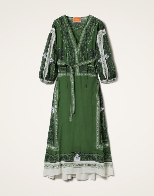Viviana Dress La DoubleJ: Mirage Placée Green Viviana Dress La DoubleJ: Mirage Placée Green DRE0716COT056