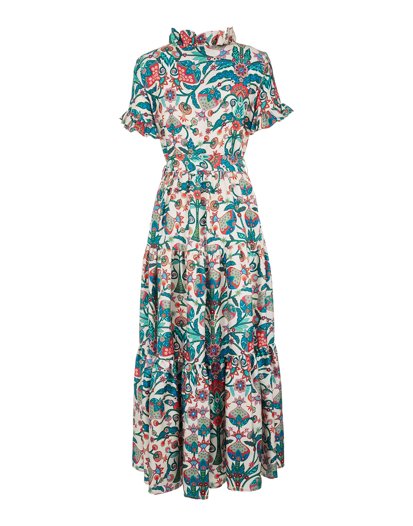 Long And Sassy Dress La DoubleJ: Tree Of Life Bianco DRE0017SIL001