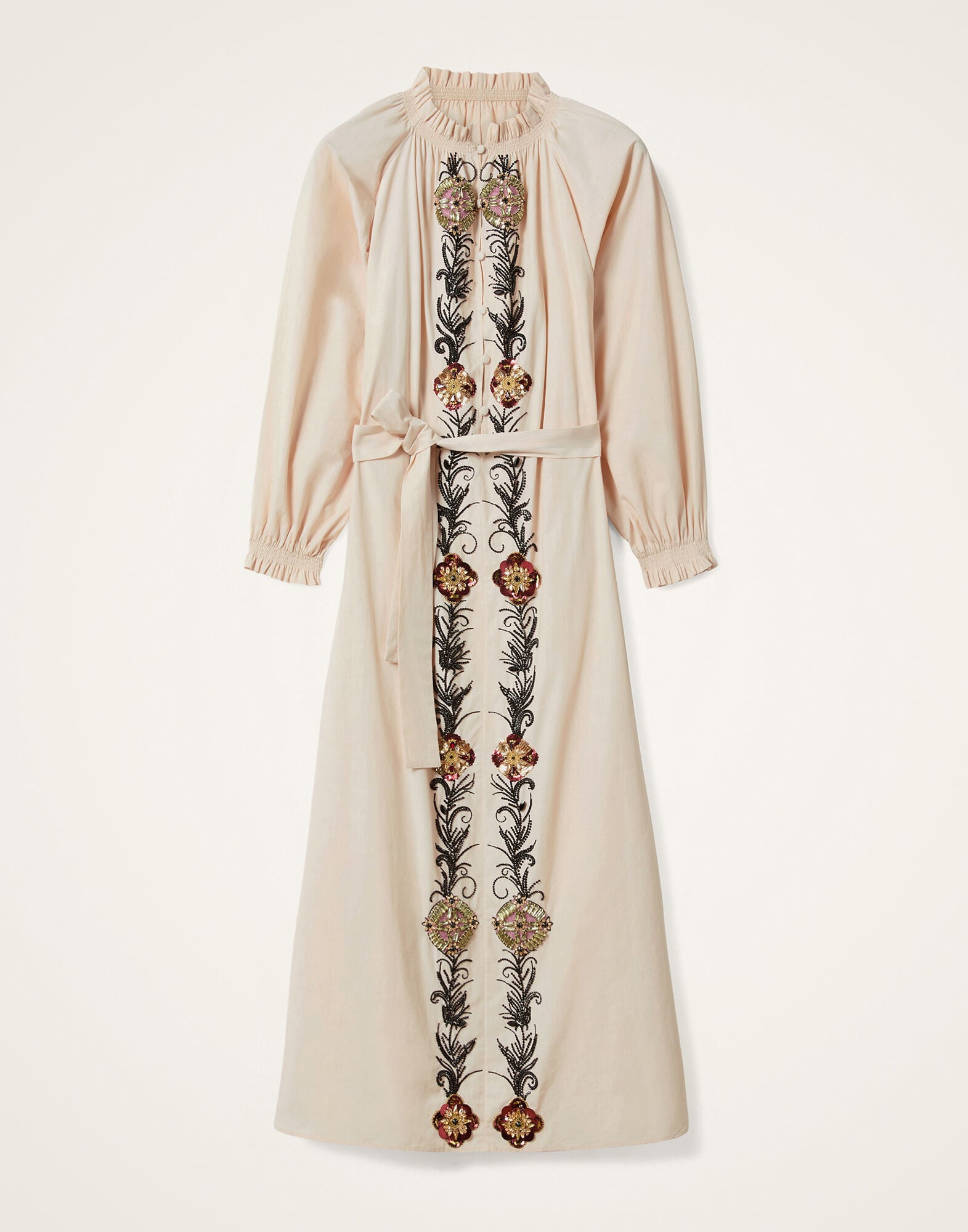 Cerere Shirt Dress La DoubleJ: Solid Pale Pink Cerere Shirt Dress La DoubleJ: Solid Pale Pink DRE0974COT082