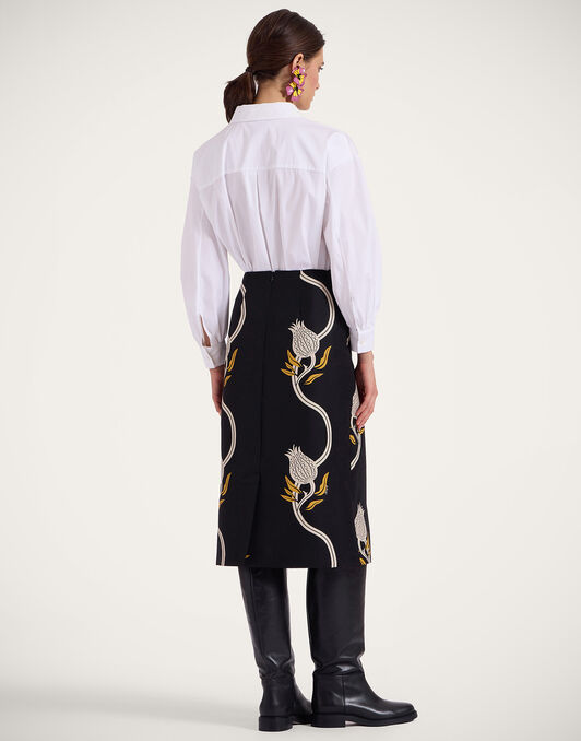 Pencil Skirt La DoubleJ: Melograno Black & White Pencil Skirt La DoubleJ: Melograno Black & White SKI0011CAD001