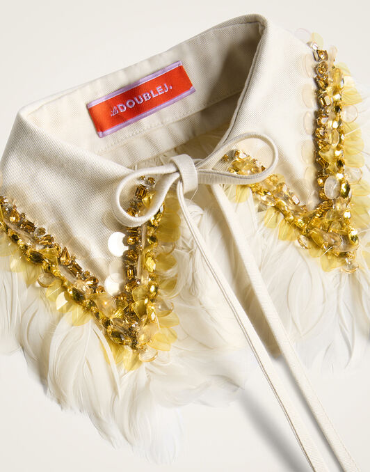La Scala Collar La DoubleJ: Solid Ecru La Scala Collar La DoubleJ: Solid Ecru SCA0125COT101