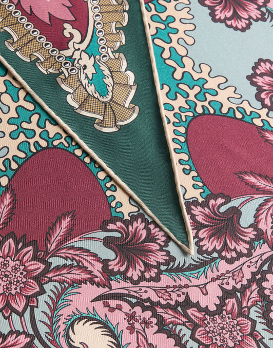 Diamond Scarf La DoubleJ: Symposium Placée Light Blue SCA0105SIL006