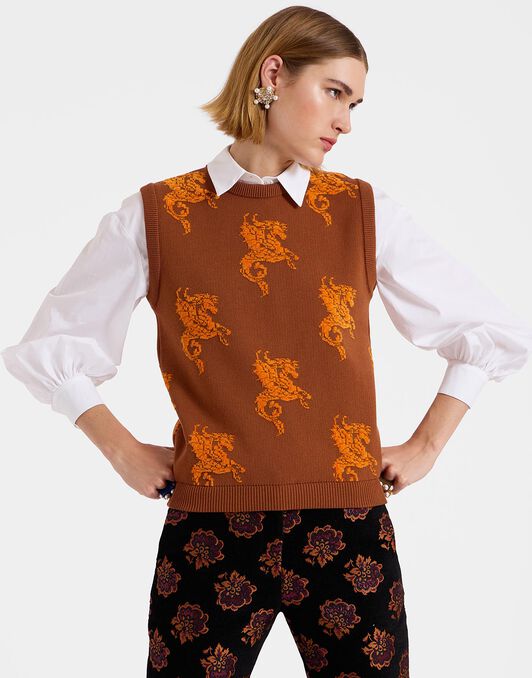 Gryphos Gilet La DoubleJ: Brown Gryphos Gilet La DoubleJ: Brown PUL0212KNI121