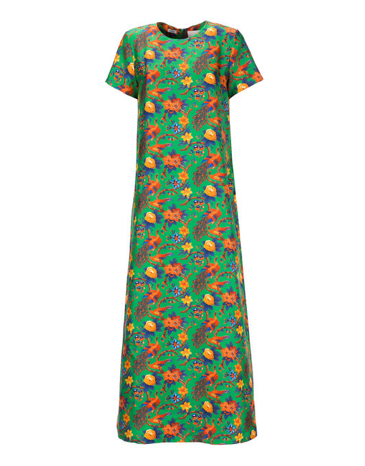 Swing Dress La DoubleJ: Pavone Verde Swing Dress LaDoubleJ: Pavone Verde DRE0001SIL001