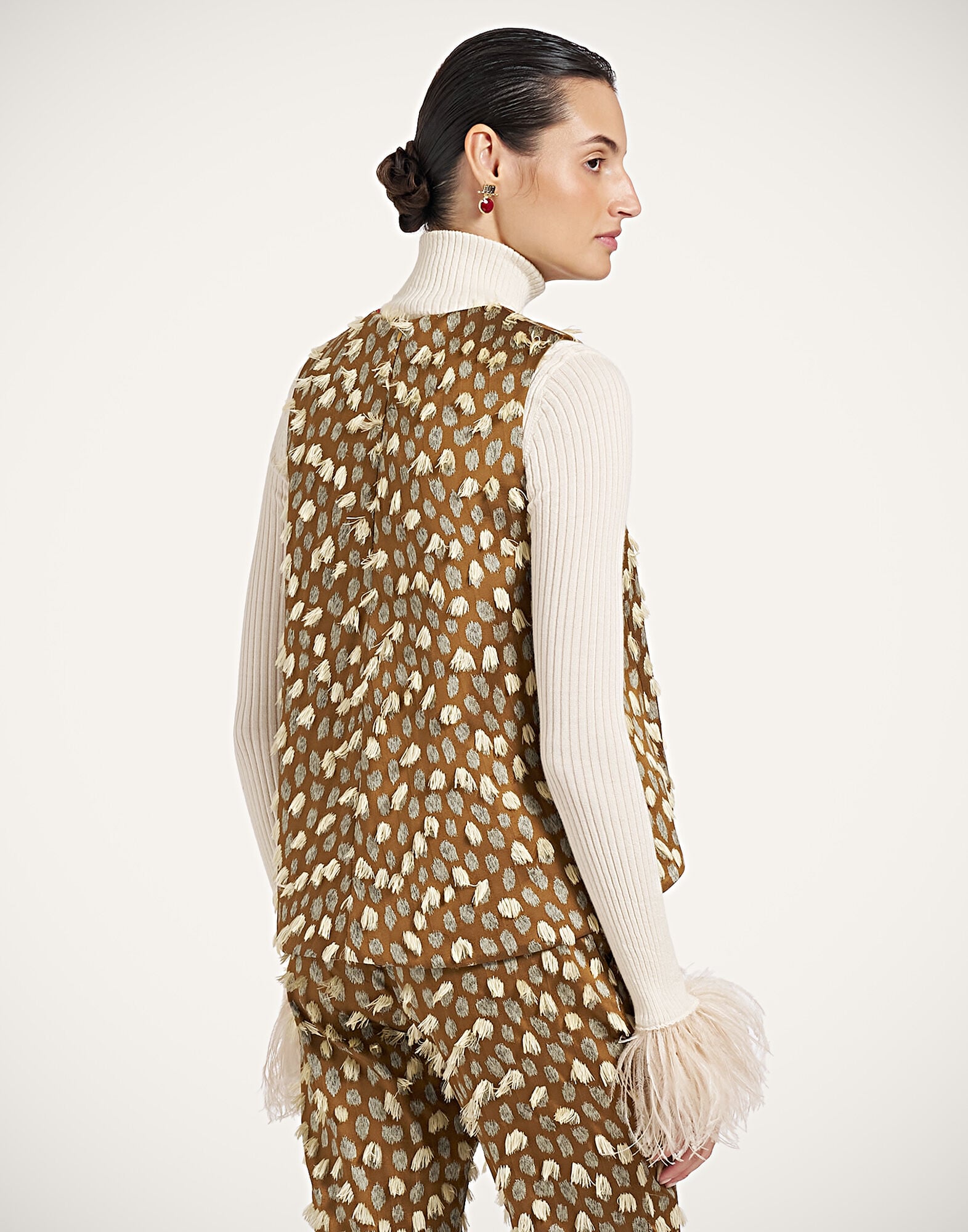 La Scala Top La DoubleJ: Spots Caramel TOP0016JCQ155