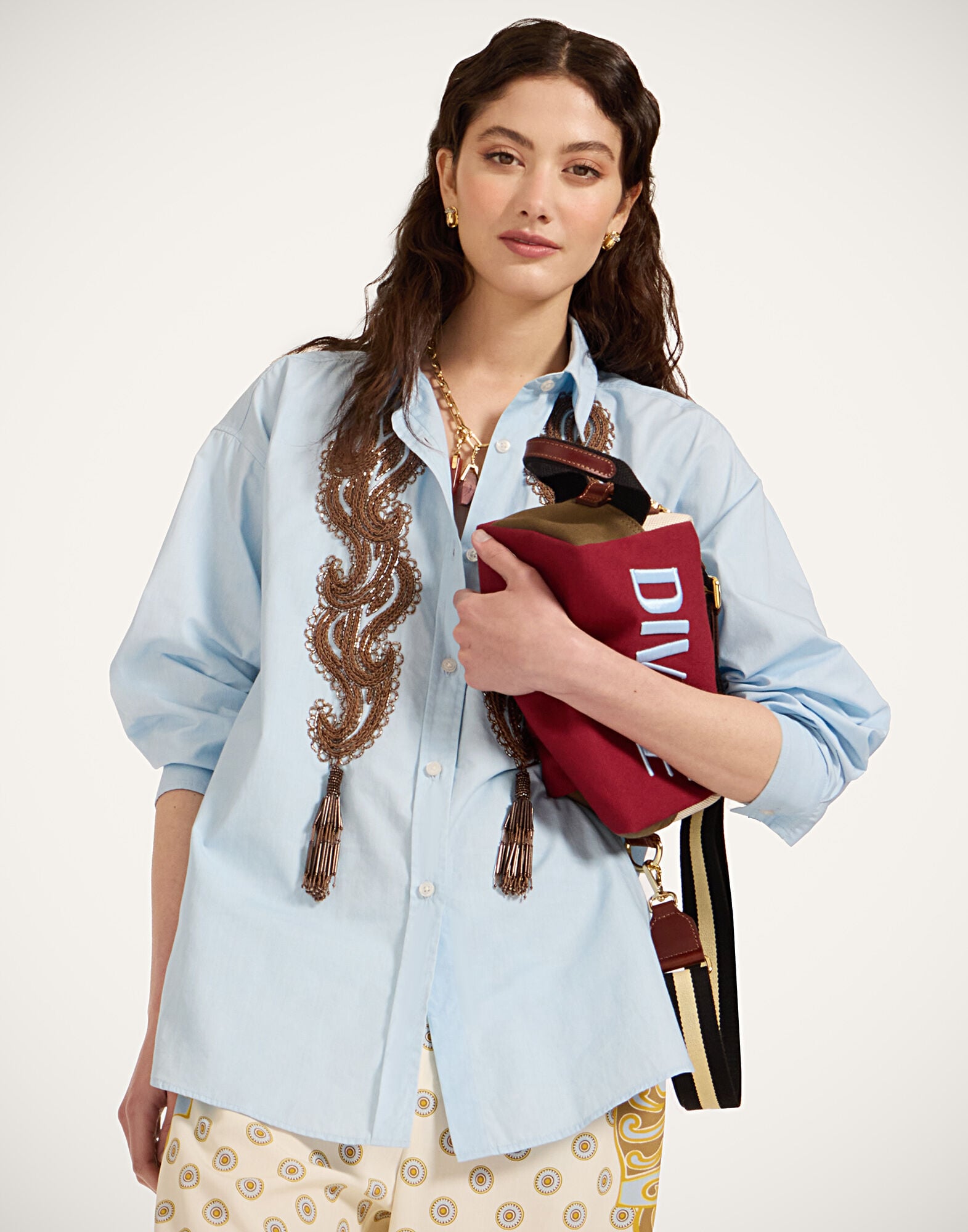 Better Than Your Boyfriend's Shirt La DoubleJ: Solid Light Blue SHI0177COT082