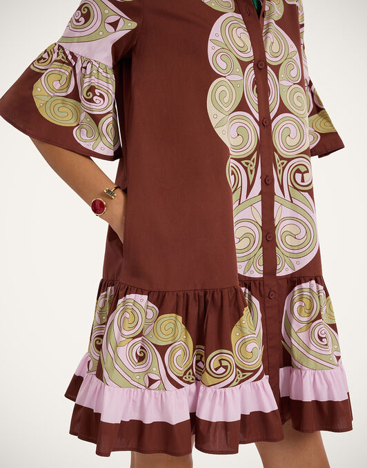 Choux Dress La DoubleJ: Kells Swirl Placée Burgundy DRE0205COT097