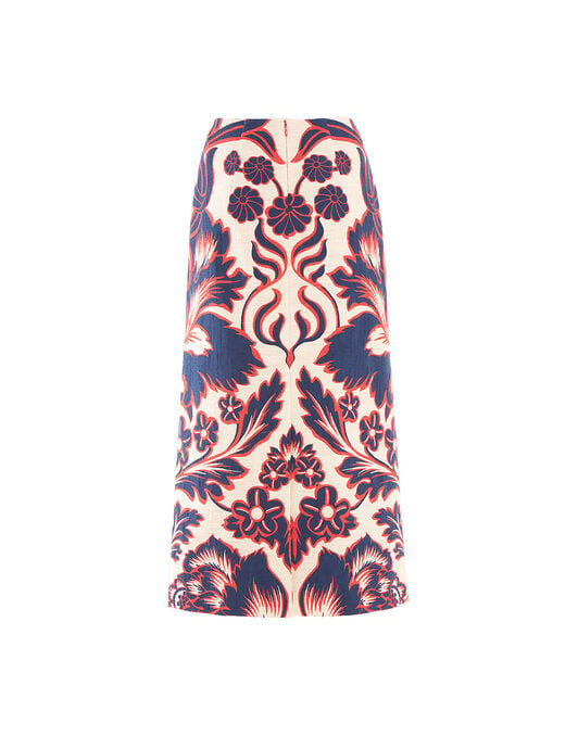 Pencil Skirt La DoubleJ: Va-Va Placée White SKI0011COT005