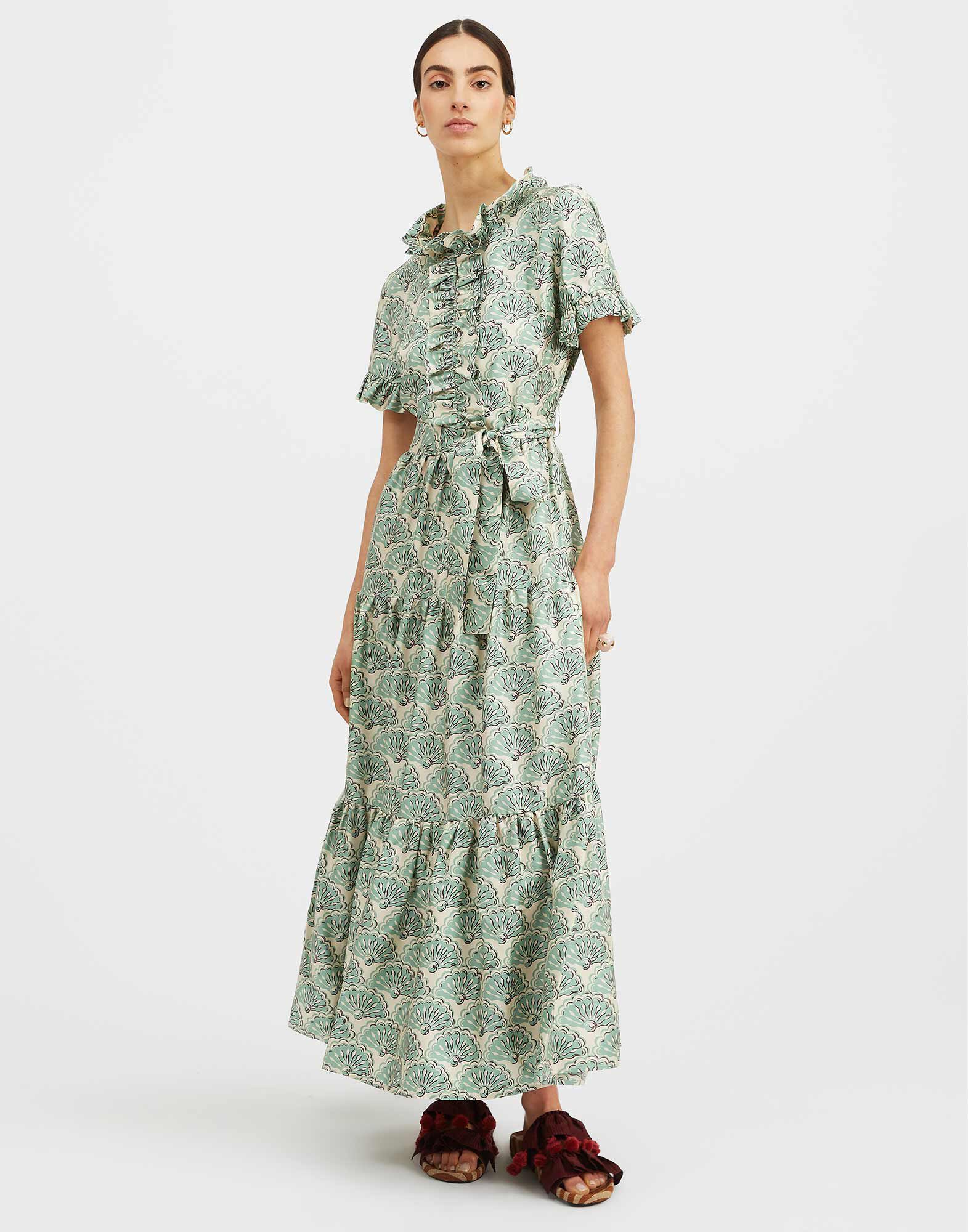 Long And Sassy Dress La DoubleJ: Fans Mint Long And Sassy Dress La DoubleJ: Fans Mint DRE0017SIL001
