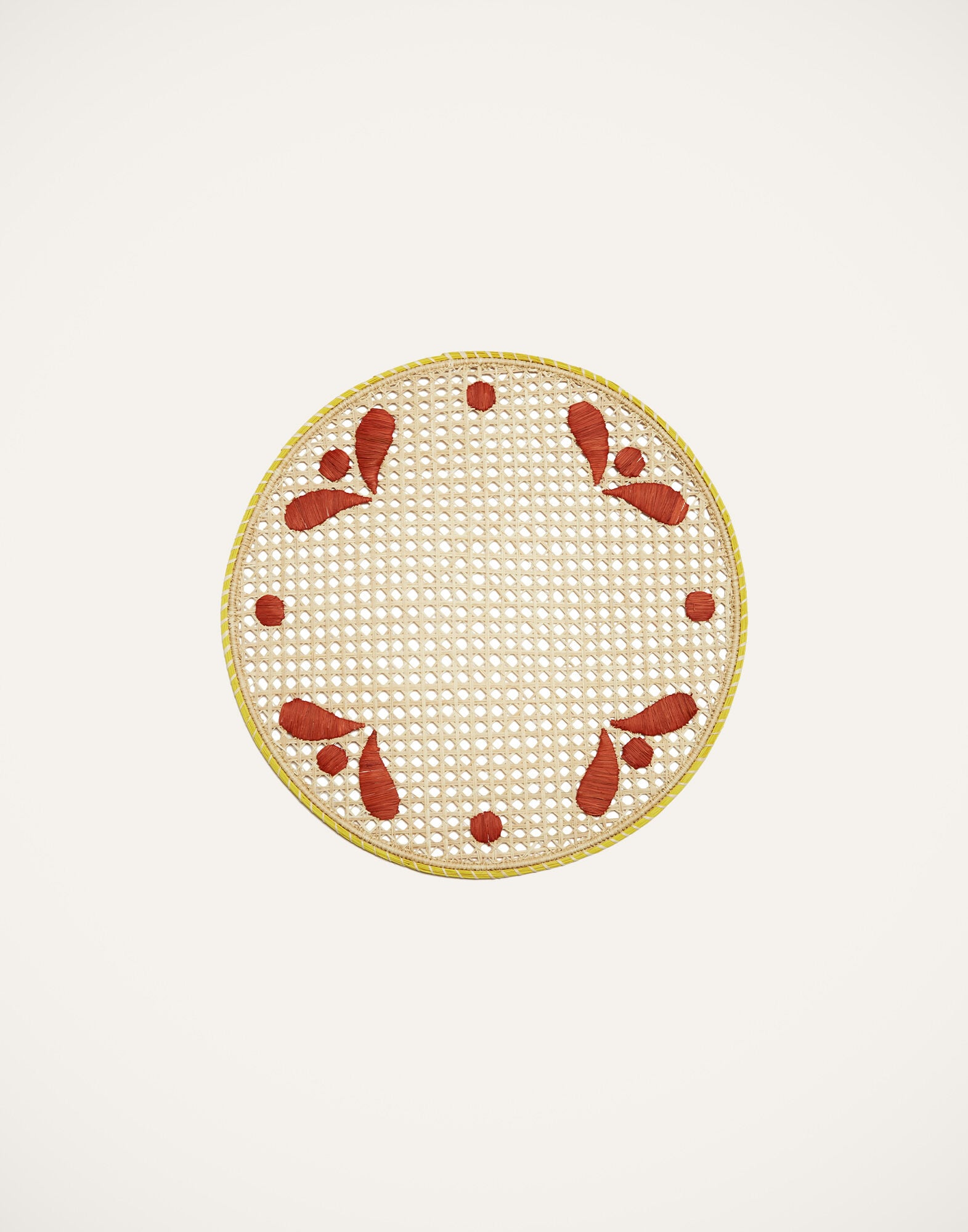 Raffia Placemats Set Of 2 La DoubleJ: Capri Brick Raffia Placemats Set Of 2 La DoubleJ: Capri Brick PMT0007RAF010
