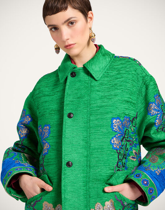 Truffle Coat La DoubleJ: Cornucopia Placée Green Truffle Coat La DoubleJ: Cornucopia Placée Green JAC0178JCQ130